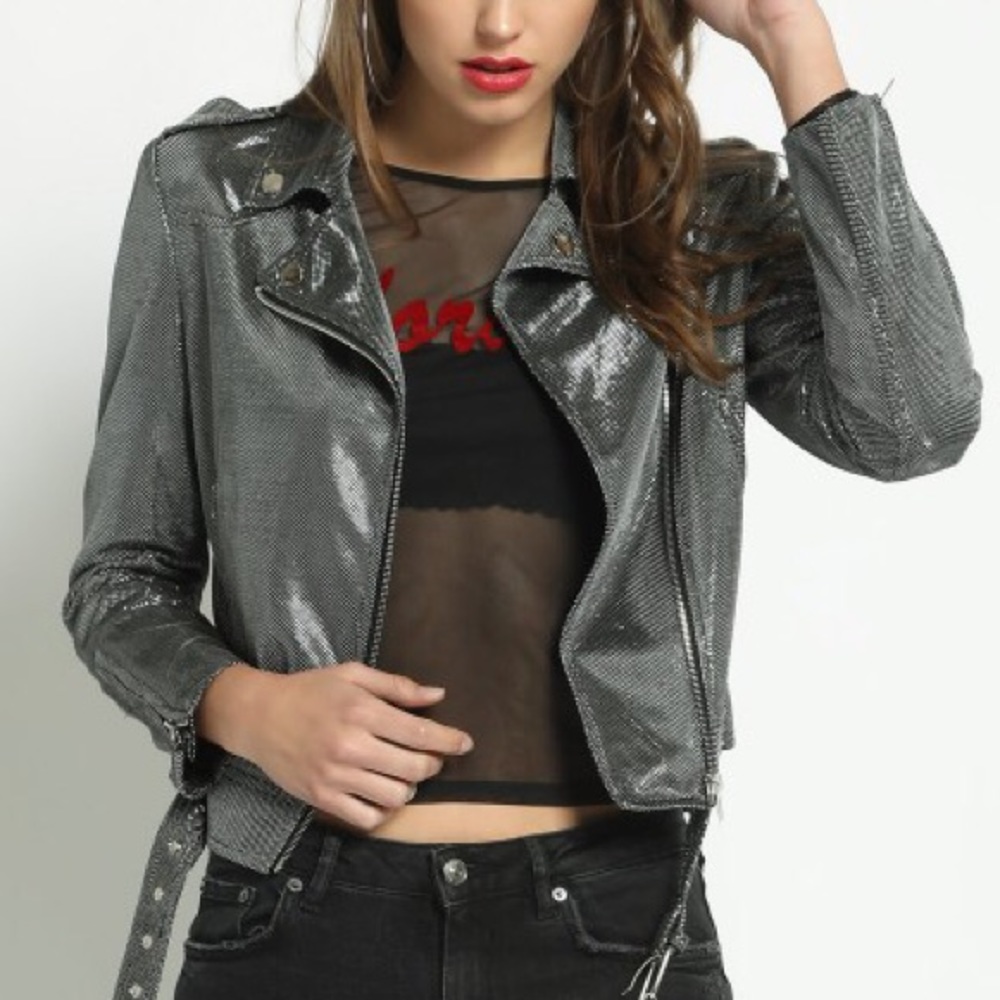 Metallic Moto Jacket - Picture 4 of 5